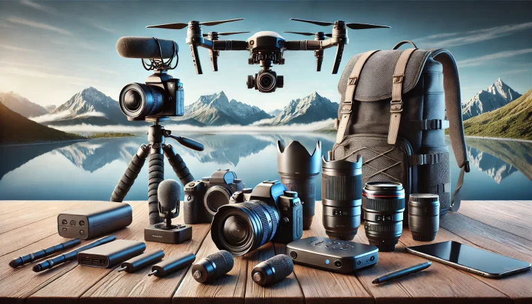 Vlogging Gears Displayed